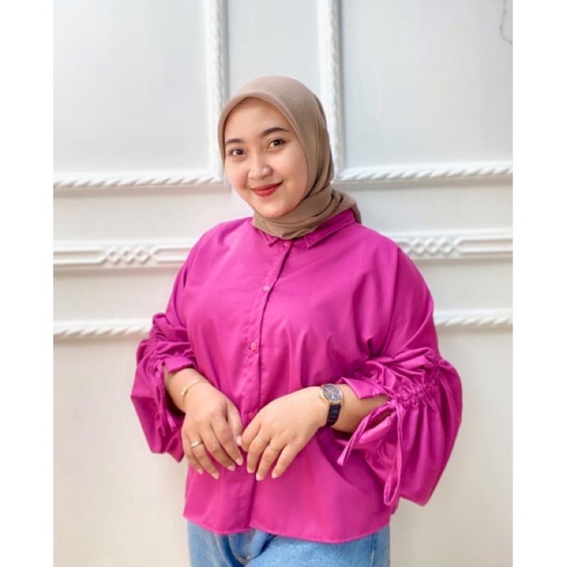 Monic Top Blouse Serut Katun Toyobo Rona Blouse Crop Wanita