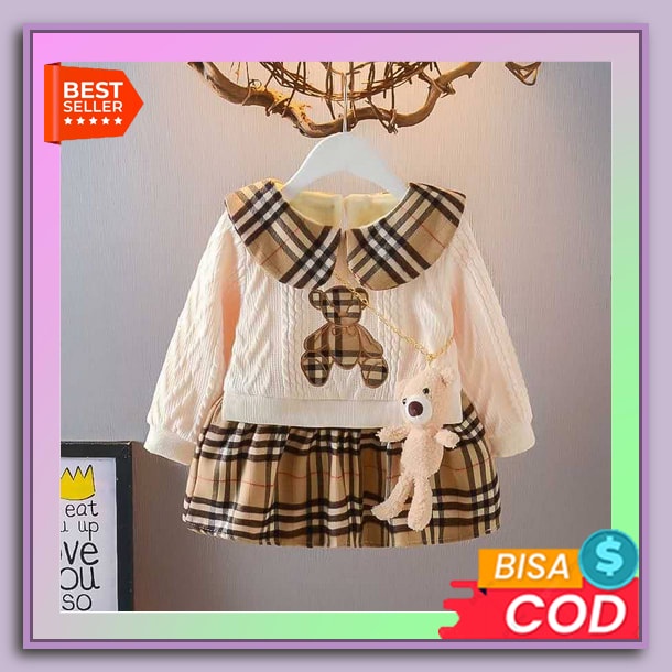 Mr-23 High Quality Import Japan Mori Fashion Dress Wanita Lolita Korea Heybaby Dress Tokyo Bear Ebv 