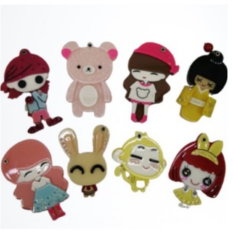 Cermin Rias Kaca Portable Travelling Mini Karakter Import-2