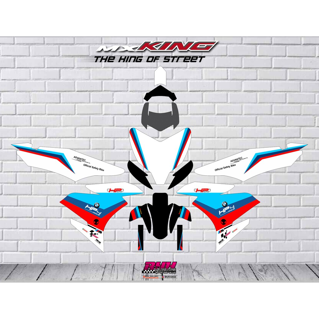 STIKER DECAL FULL BODY MX KING 150 PETRONAS 2020 SKULL