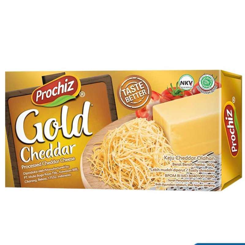 Jual PROCHIZ Keju Gold Cheddar 160 Gram | Shopee Indonesia