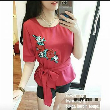 FWG - FLOWER TOP / BLOUSE BUNGA / ATASAN BORDIR /ATASAN TERBARU WANITA BUNGA