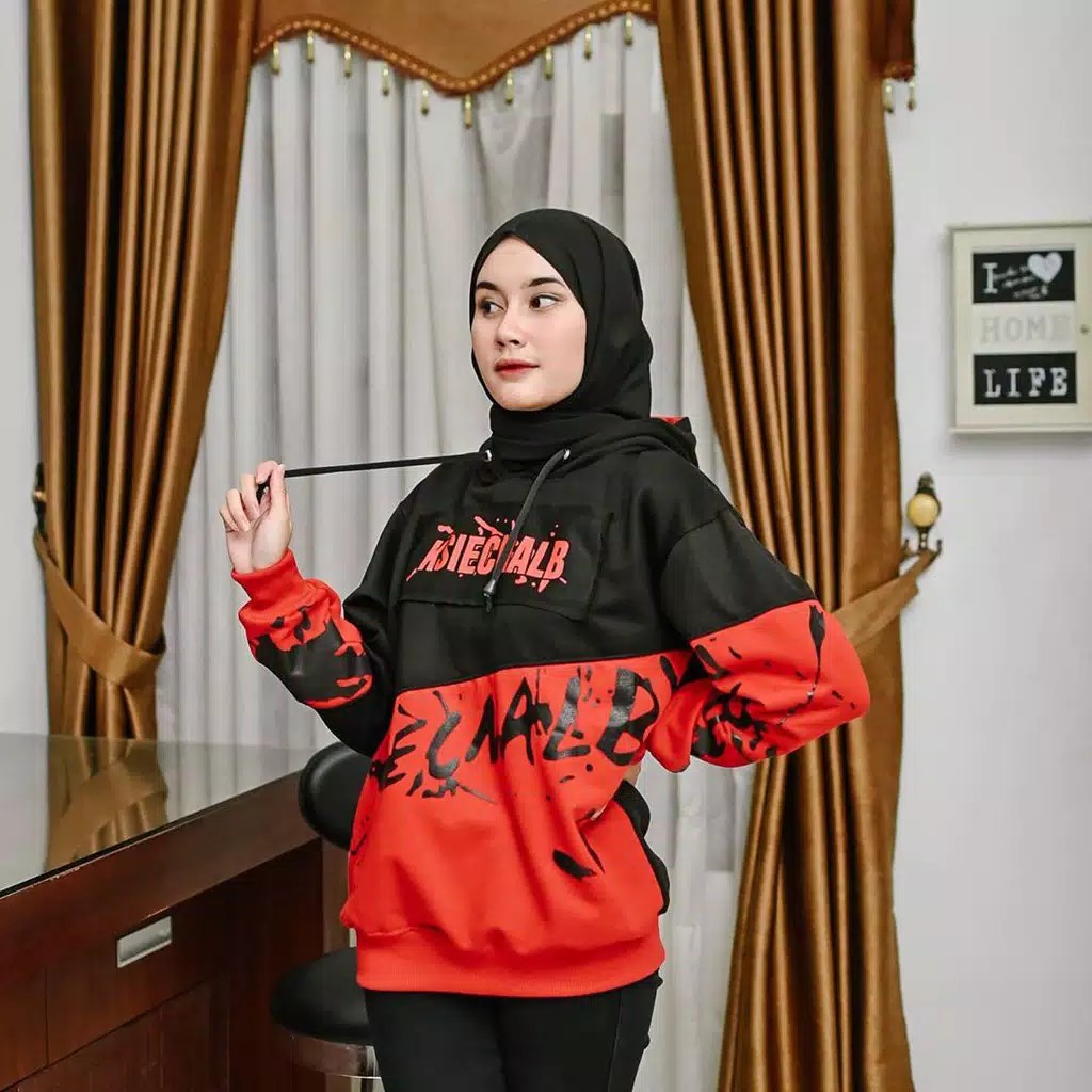 JAKET COUPLE KSIECNALB L-XL-XXL / HOODIE COUPLE KSIECNALB / SWEATER COUPLE KSIECNALB LF-HITAM MERAH