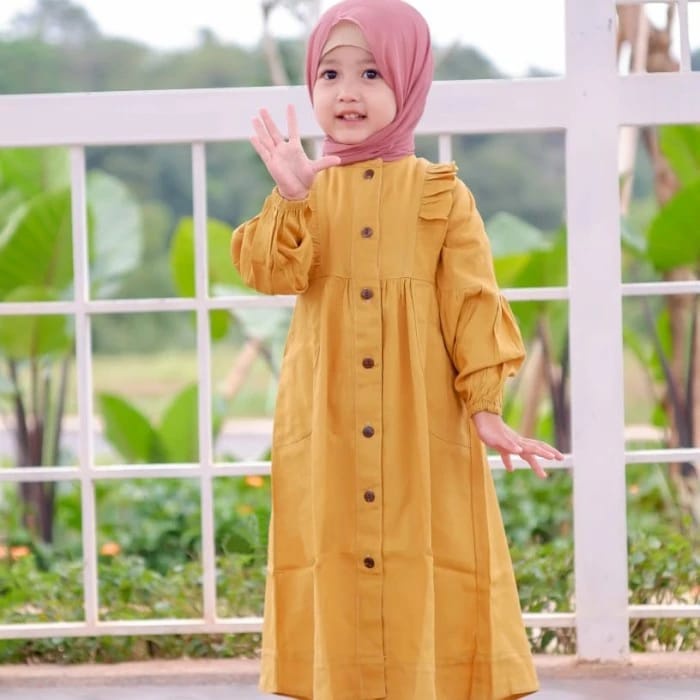 BEFAST - ZTL OOTD Dress Anak MEGGY / DRESS ANAK AYDA / Dress Anak Muslim / Pakaian Anak-Anak perempuan / Keluaran Terbaru 2022 / Dress Maxy Lengan Panjang / Dress Anak Perempuan Kekinian / Dress Polos Casual Anak