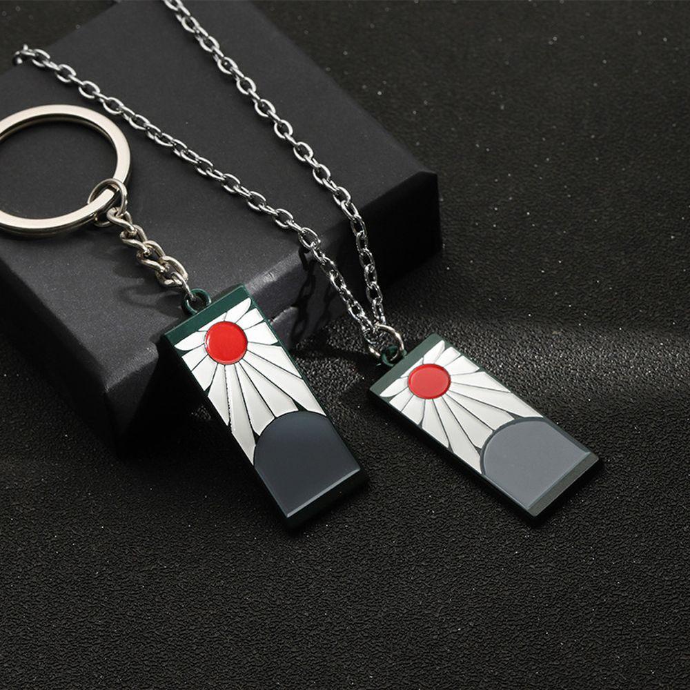 Needway   Anime Kalung Adjustable Sederhana Gantungan Kunci Gadis Hadiah Kimetsu no Yaiba Temperamen Demon Slayer Pendant