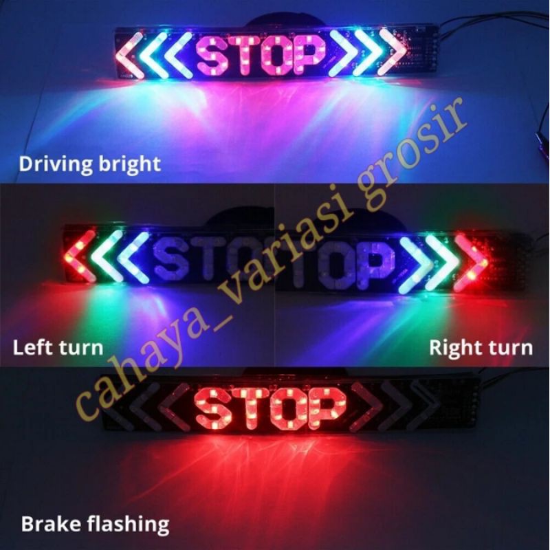 Lampu Stop Plus Sein - Lampu Rem Belakang logo STOP