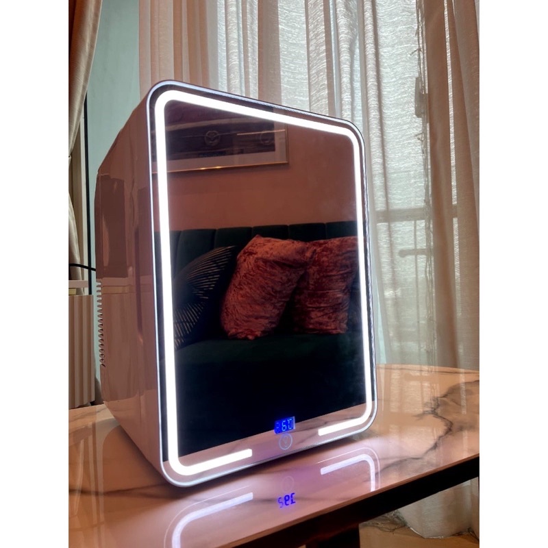 Kulkas mini 8L 12L BISA ATUR SUHU/mini frigde kaca/kulkas kosmetik/kulkas kecil/kulkas kecil