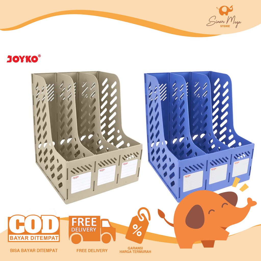 

Joyko Box File BOF-3GR Grey & BOF-3BE Blue / Keranjang Dokumen Plastik Rakit 3 Susun Berkualitas