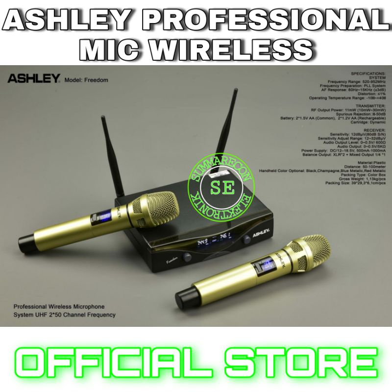 mic wireless ashley original ashley freedom