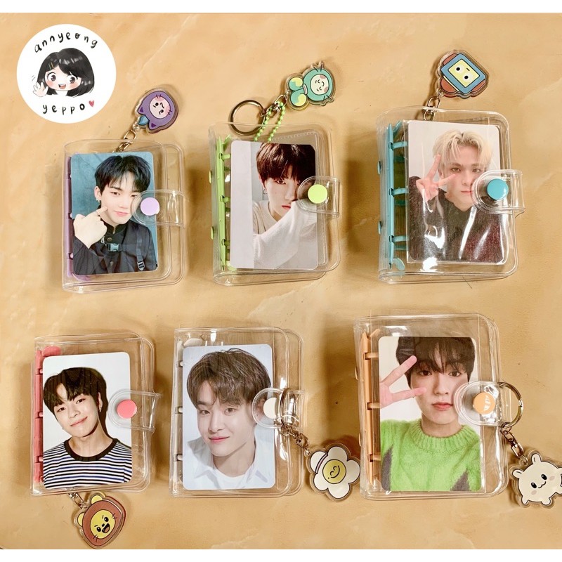 BINDER MINI PHOTOCARD (Card Holder) 3 Lubang + keyring truz treasure