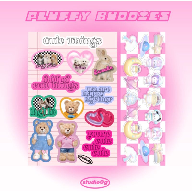 

[studio0g] Pluffy Buddies deco stickers