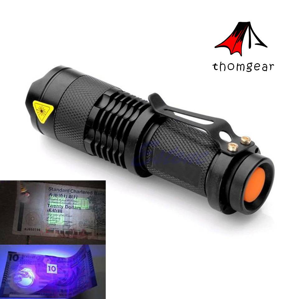 Taffsenter Led 395nm Ultraviolet + Baterai + Charger + Box Pocketman P1 Jm