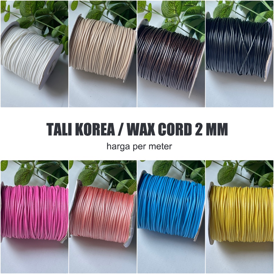 

[Harga Per Meter] Tali Korea Kilap Bulat 2 mm