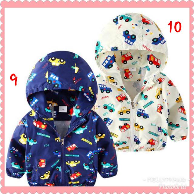 Jacket parasut anak anti air waterproof jaket anak cewe cowo karakter ok  god  god