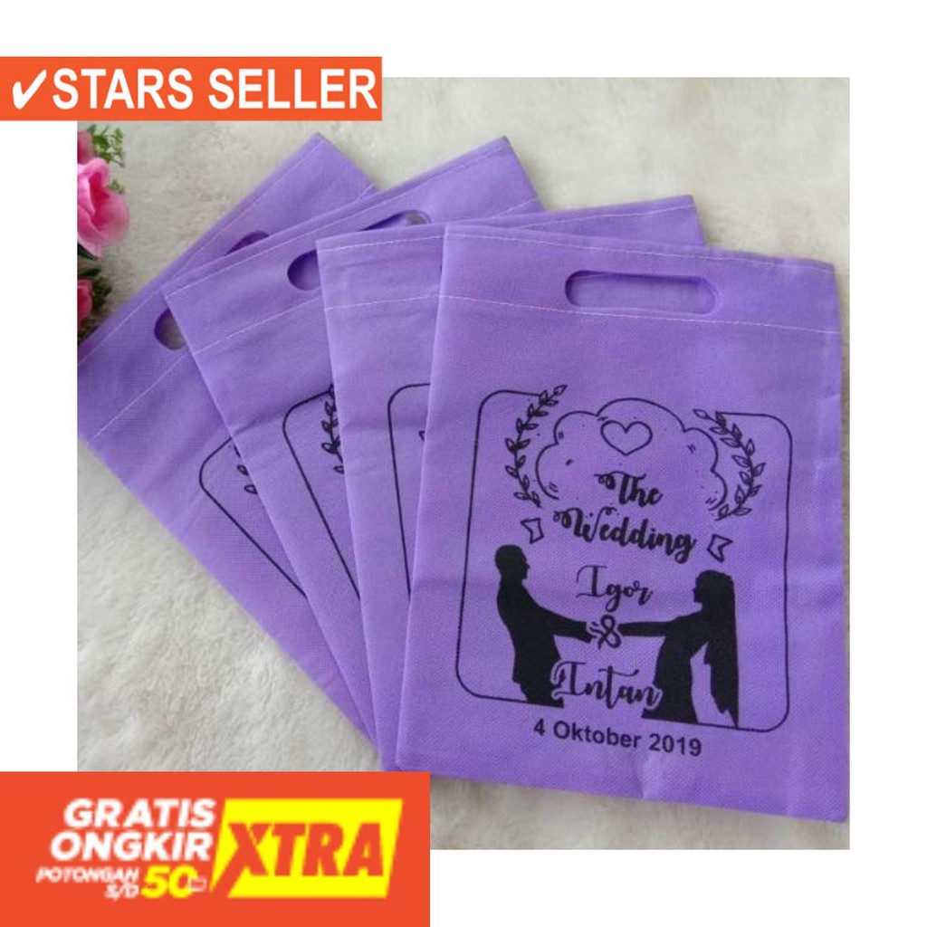 

✨ SOUVENIR MURAH / Ukuran 20x25cm GRATIS SABLON /tas wedding / tas pernikahan/ tas hajatan / tas