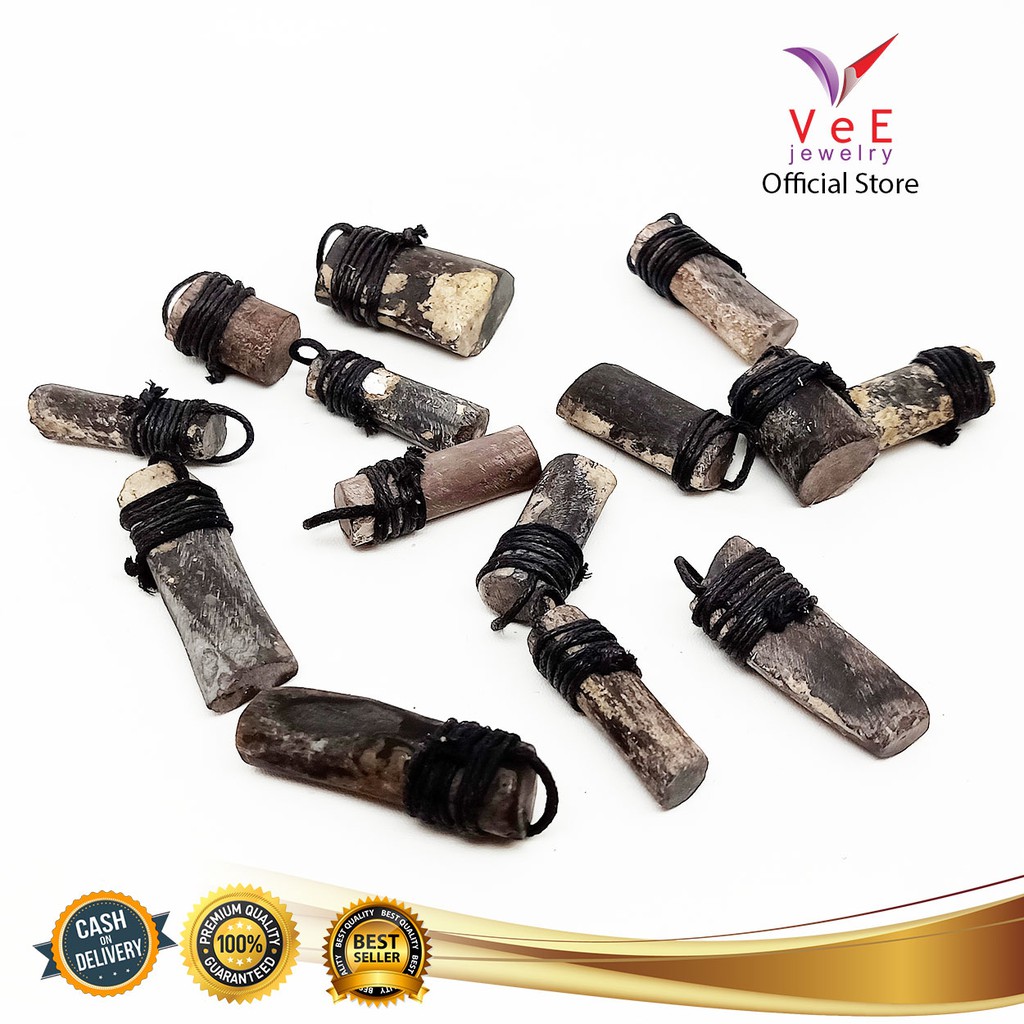 Liontin Batu Giok Aceh Bongkahan Hitam - VeE Liontin Wanita Pria Black Jade