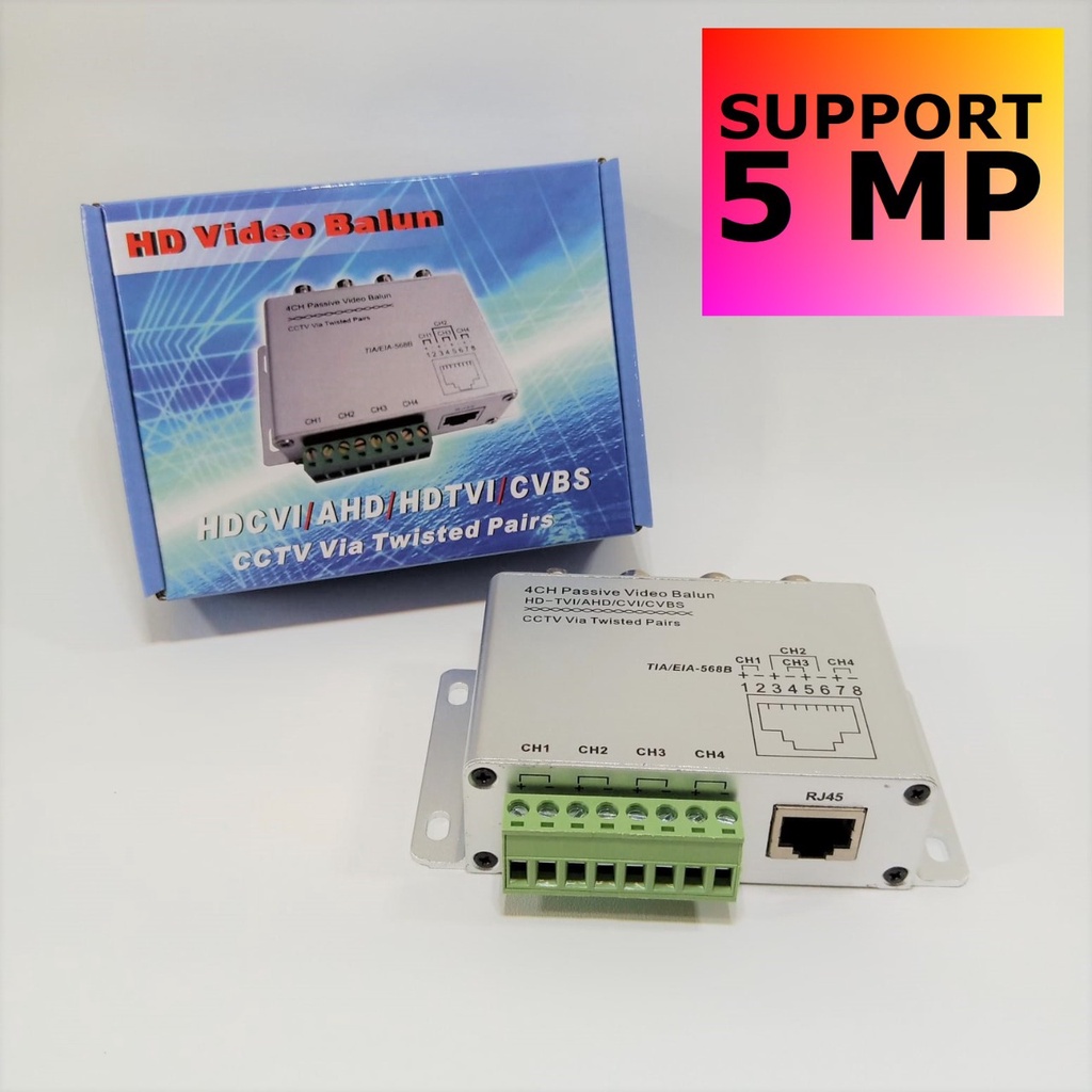 VIDEO BALUN 4ch AHD-HDTVI-HDCVI-ANALOG