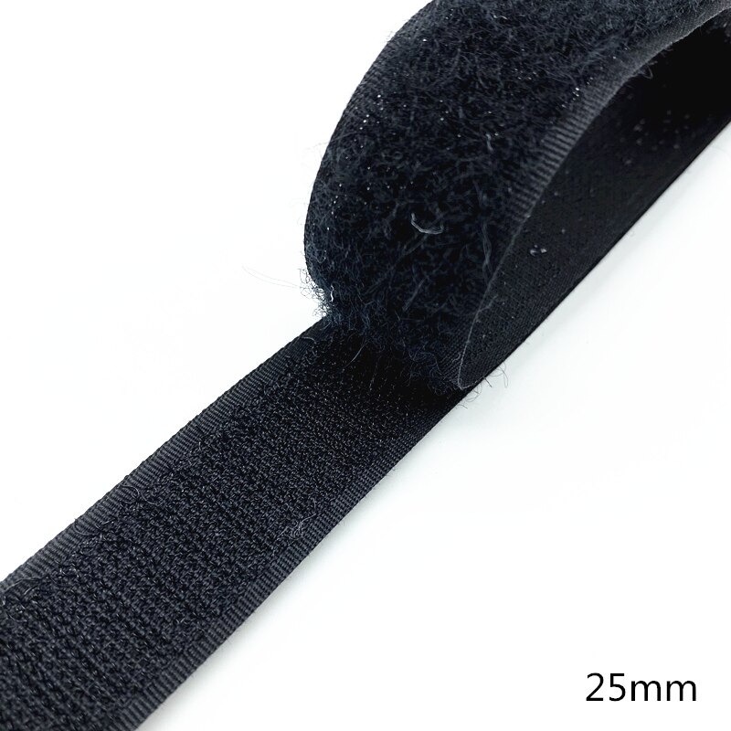 Velcro Hook and Loop Magic Nylon Sewing Tape 25mm 3 Meter - RI210 - Black