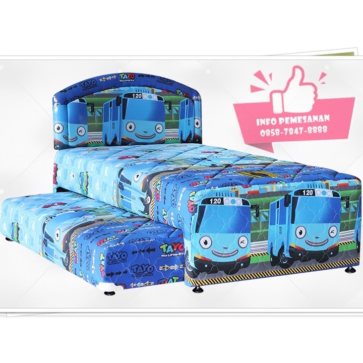GARANSI PABRIK Springbed Sorong Anak Berkarakter Kartun Merk Bella