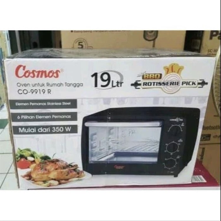 COSMOS Oven Listrik 19 Liter with Rotisserie CO 9919 R - Garansi Resmi 1 Tahun