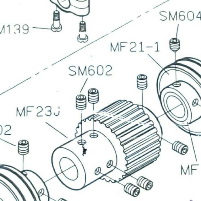 SM602 Asli Baut Kunci L No.3 Gear Timing Kamkut Siruba F007