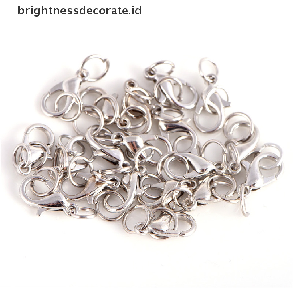 20pcs / Set Kait Lobster Bahan Alloy Untuk Membuat Perhiasan Gelang Kalung