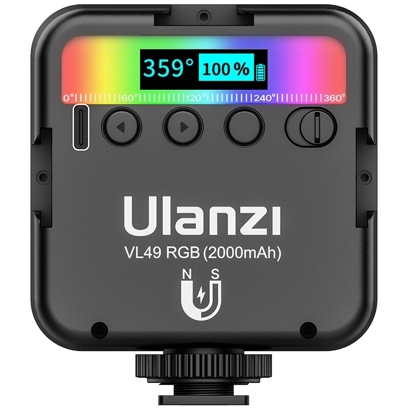 Ulanzi Lampu Kamera Mini RGB LED Rechargable Video Light 2000mAh