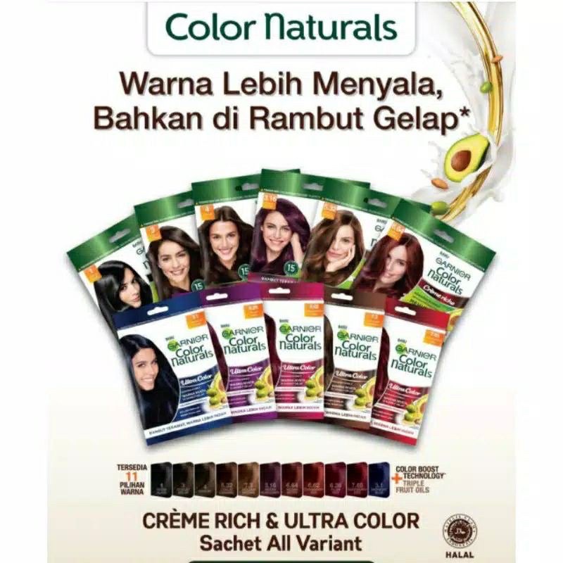 GARNIER COLOR NATURALS CAT RAMBUT SEHAT GARNIER CAT RAMBUT