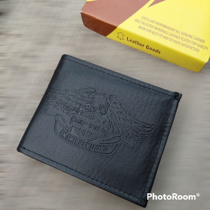 Dompet Pria HD Logos Black + Box