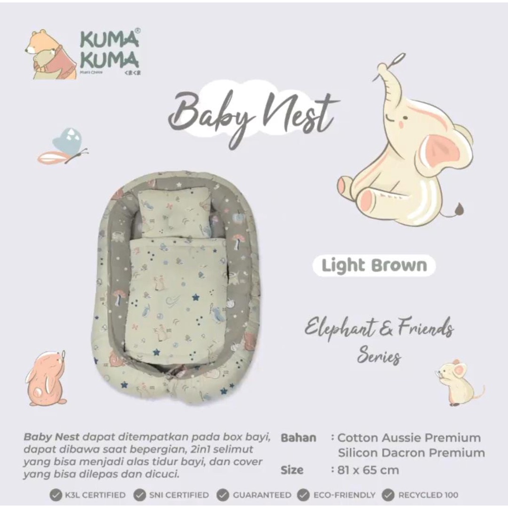 KUMA KUMA - BABY NEST LIPAT DAN NON LIPAT  (NEW MOTIFF!!!) / KASUR BAYI / HOUSEOFKUMAKUMA