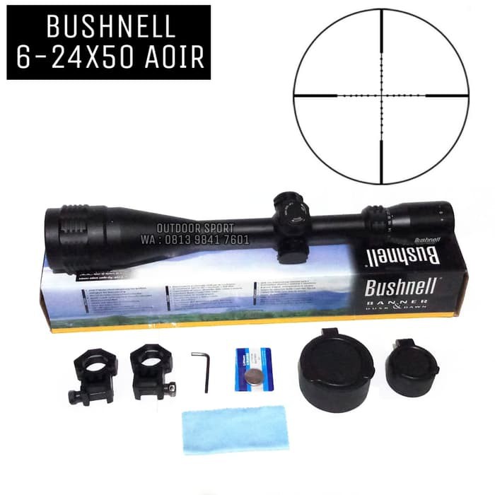 Telescope Bushnell 6-24x50 AOIR Reticle Mildot Riflescope Hunting - Teleskop Bushnell