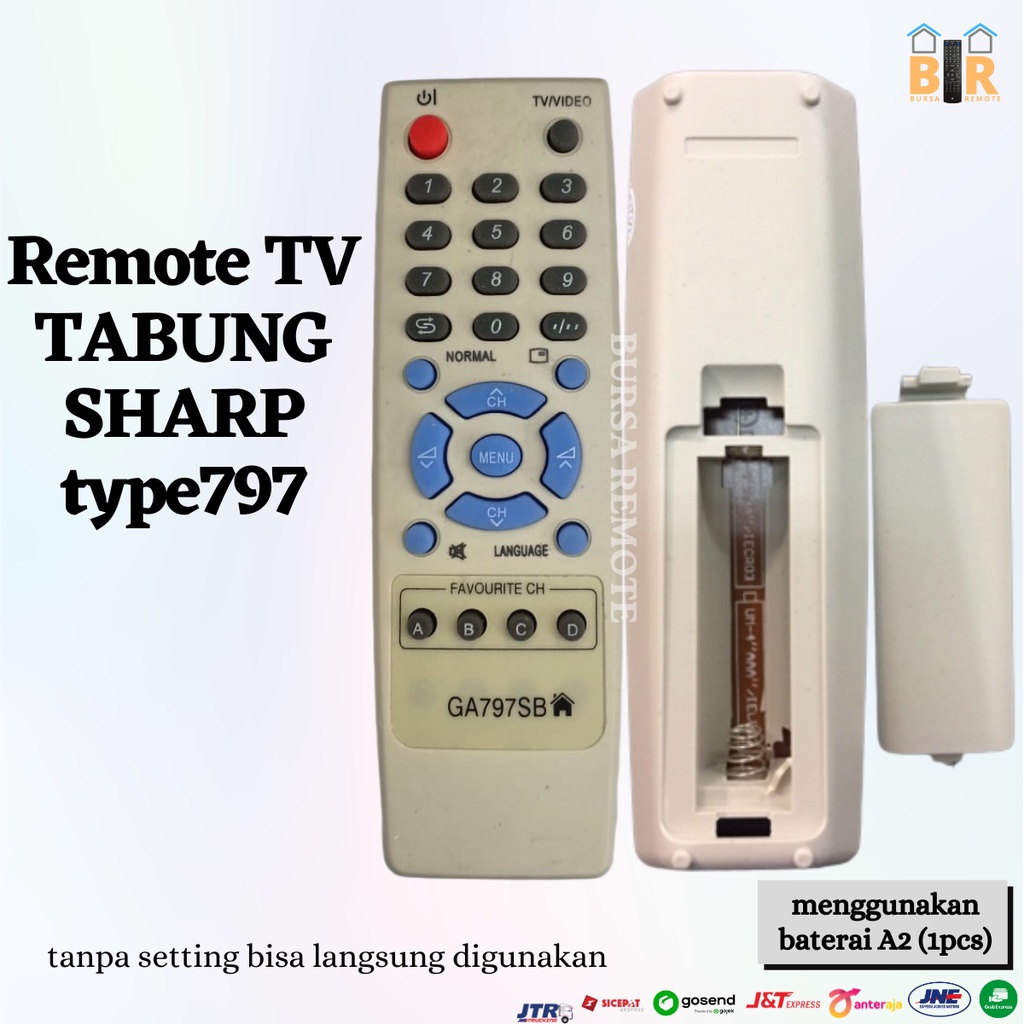 Remot / REMOTE TV TABUNG SHARP 797 /  ECERAN Dan GROSIR