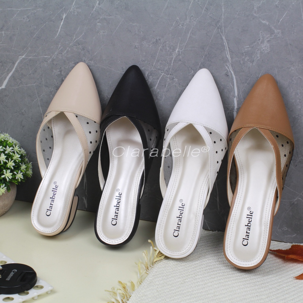 Clarabelle | Sendal Wanita | Sendal Wanita Hak | Sendal Brokat Hak JN - 05