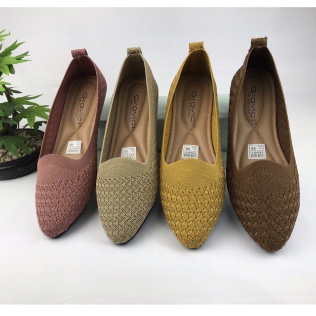 Sepatu wanita flat Rajut Gravici Do.05