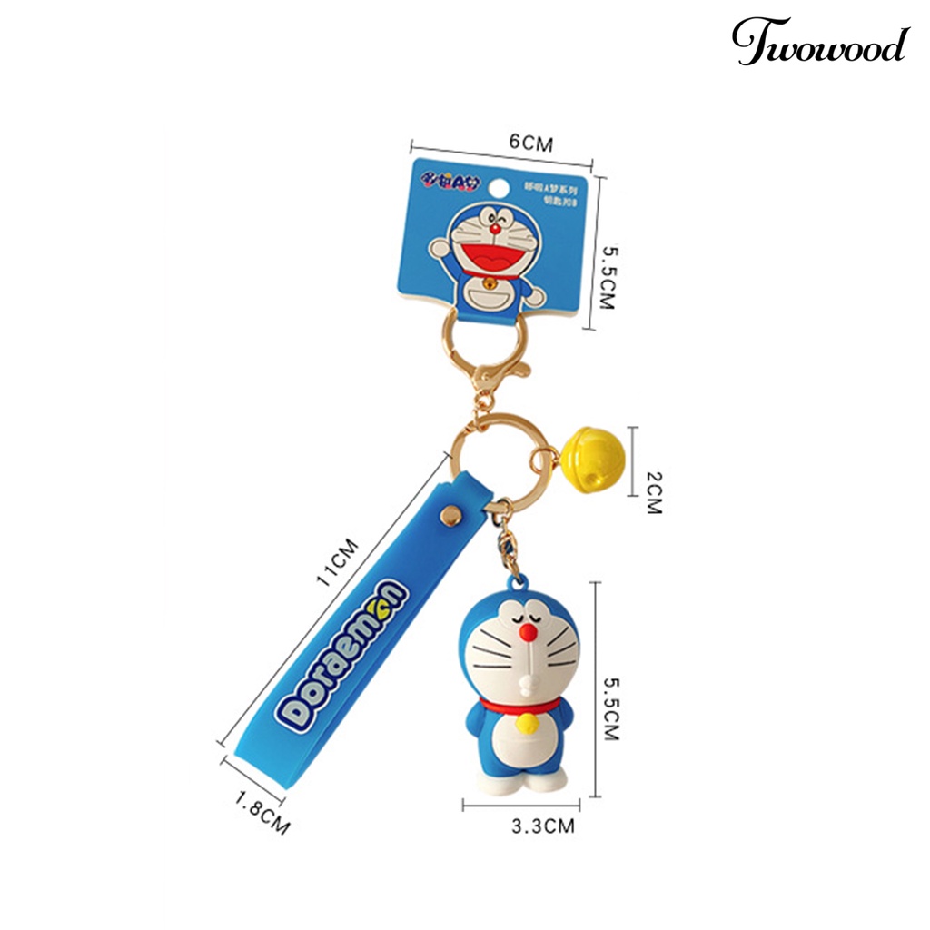Twowood Gantungan Kunci Mobil / Tas Desain Karakter Kartun Doraemon 3D