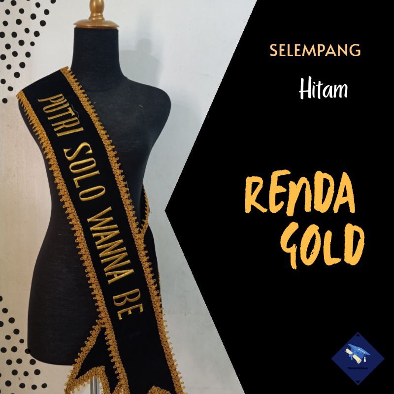 (1HARIJADI) Selempang / selendang Slempang wisuda bludru RENDA murah