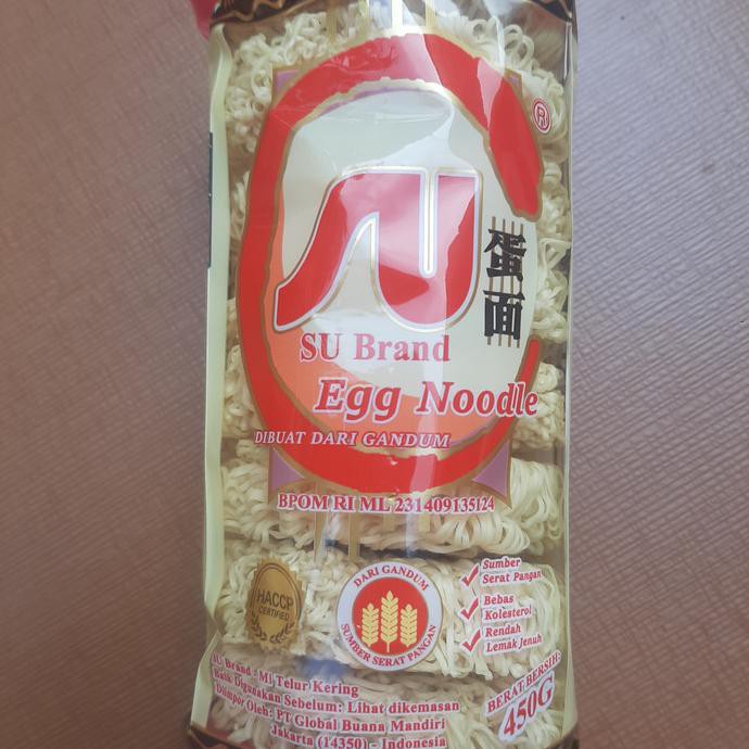 

Terlaris# Mie Telur Keriting Su Brand/Egg Noodle Su Brand 450G