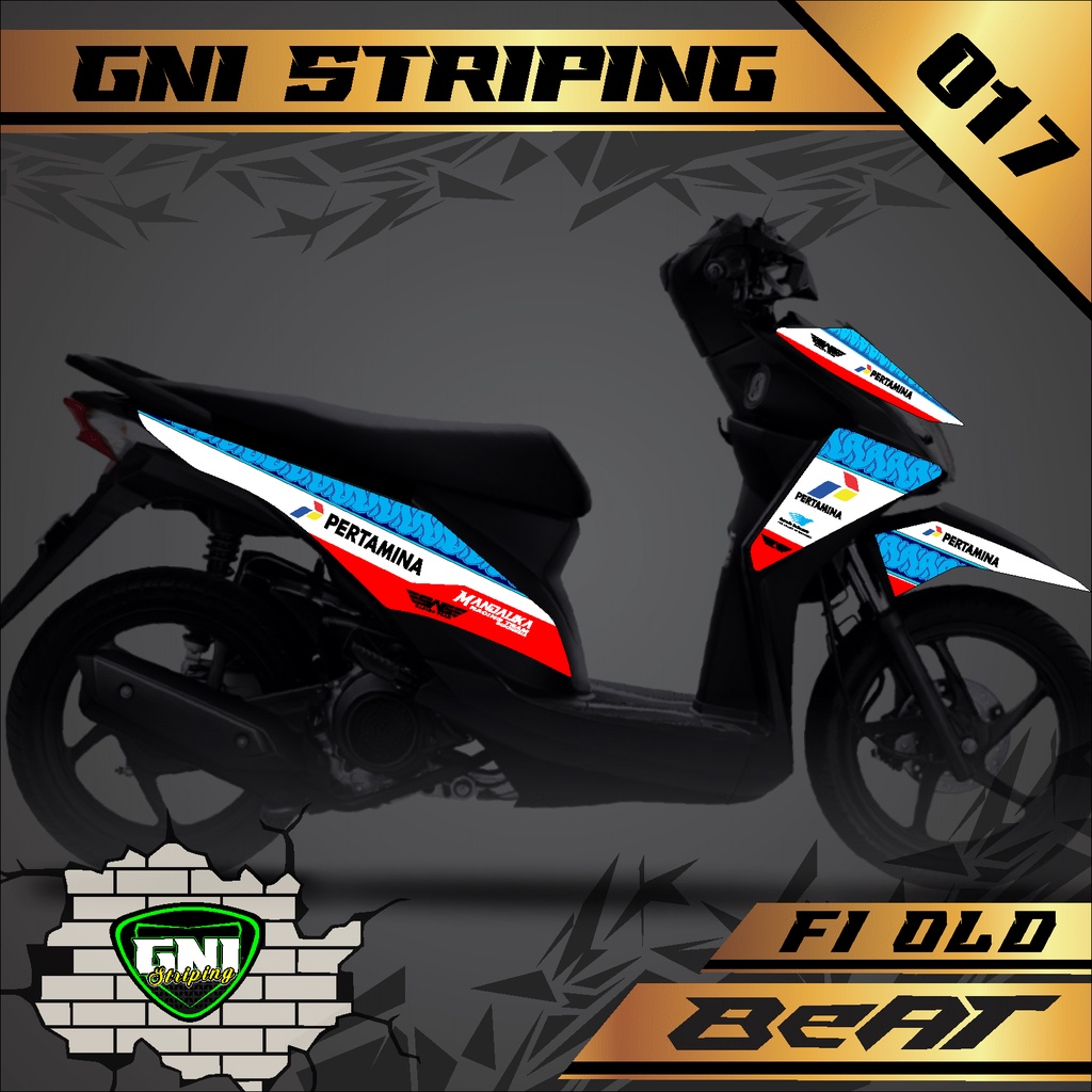 [COD] Sticker Striping Beat Injeksi FI ESP OLD 2013/2014/2015 - Stiker Beat FI OLD Motif Mandalika