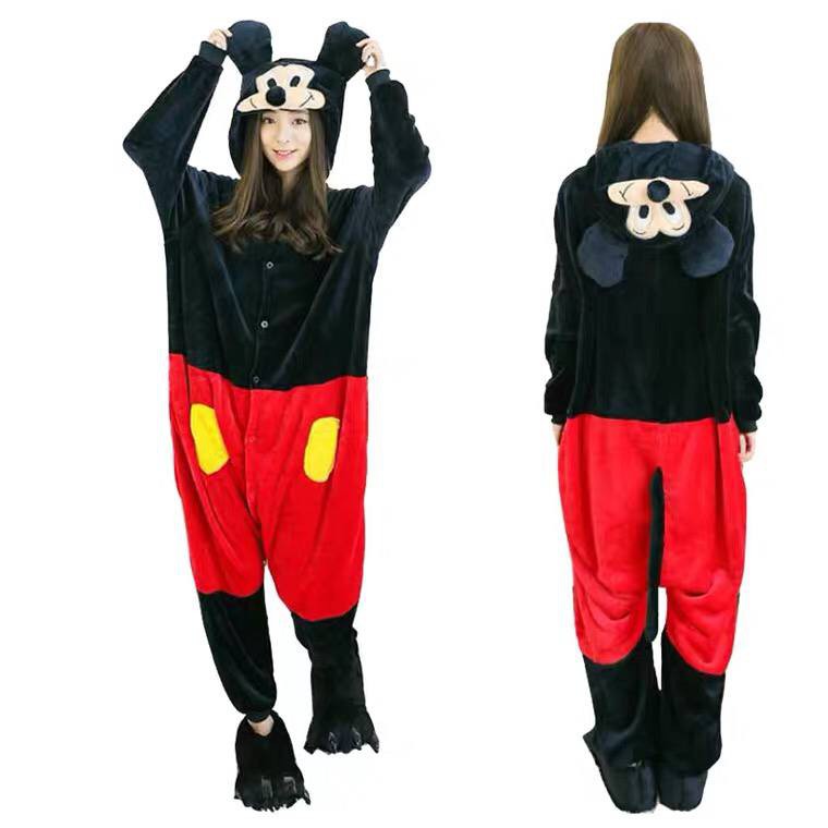 BAJU ONESIE MICKEY MOUSE MINNIE DEWASA PIYAMA KOSTUM