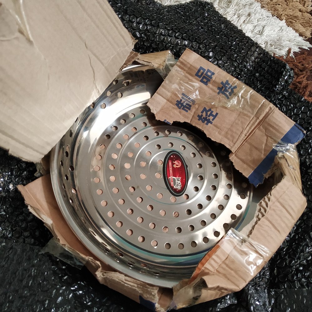 32-36cm Wadah Kukusan Stainless Sanggahan Kukusan Piring Kukus Steam Plate Murah Chaikue Dimsum
