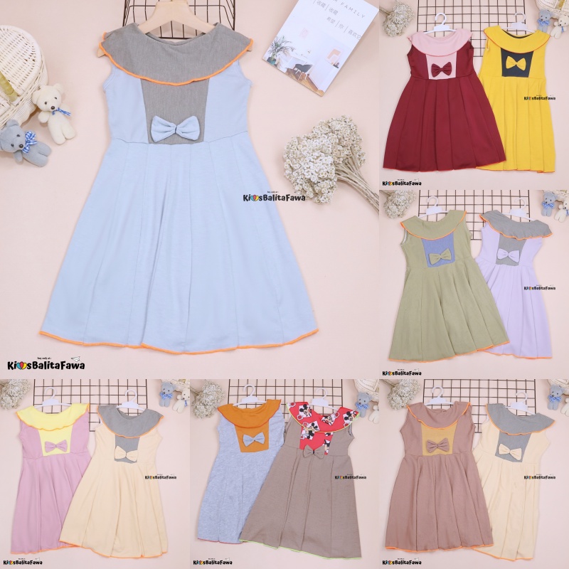 Dress Cantika uk 6-7 Tahun / Dres Yukensi Murah Grosir Baju Anak Perempuan Harian Gaun Pesta Polos babycinnamon