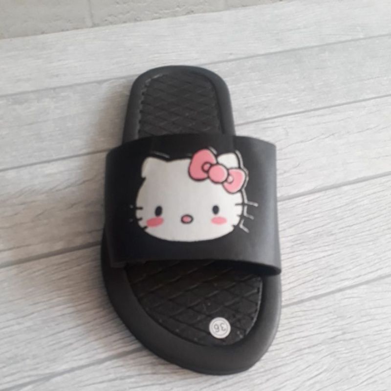 SANDAL WANITA SPON SLOP MOTIF HELLO KITTY