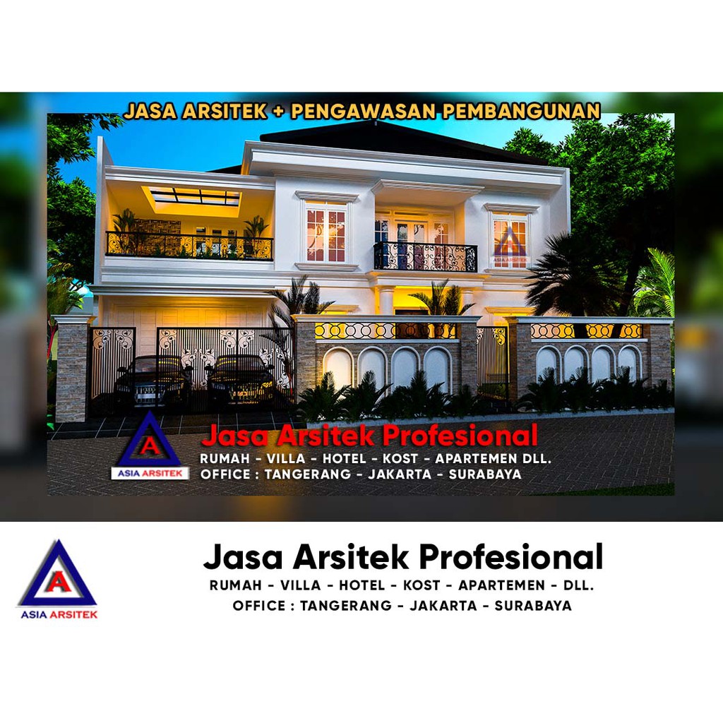 Jual Jasa Arsitek Desain Rumah Mewah Tropis Di Kota Jakarta Pusat Biaya Per Meter Indonesia Shopee Indonesia