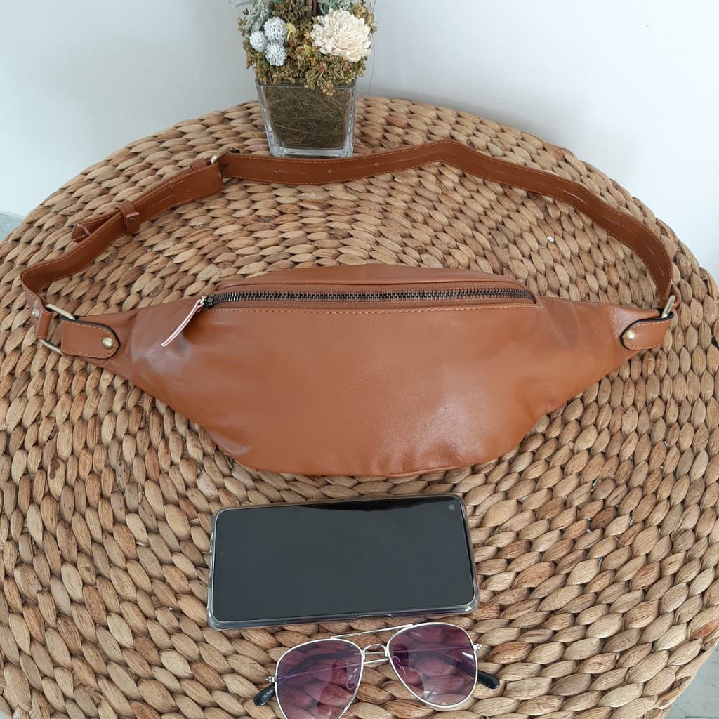 Tas Pinggang Kulit Sapi Wanita Bahan Asli Sapi Premium Garut