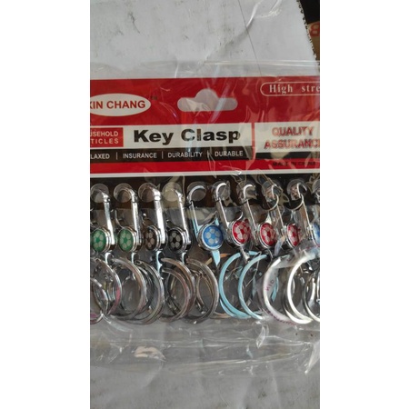 gantungan kunci besi stainlles isi 12 pcs