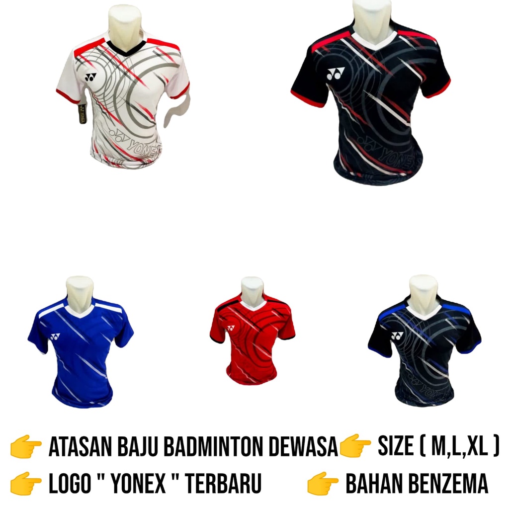 Kaos atasan badminton kaos bulutangkis kaos tenis meja kaos olahraga motif terbaru