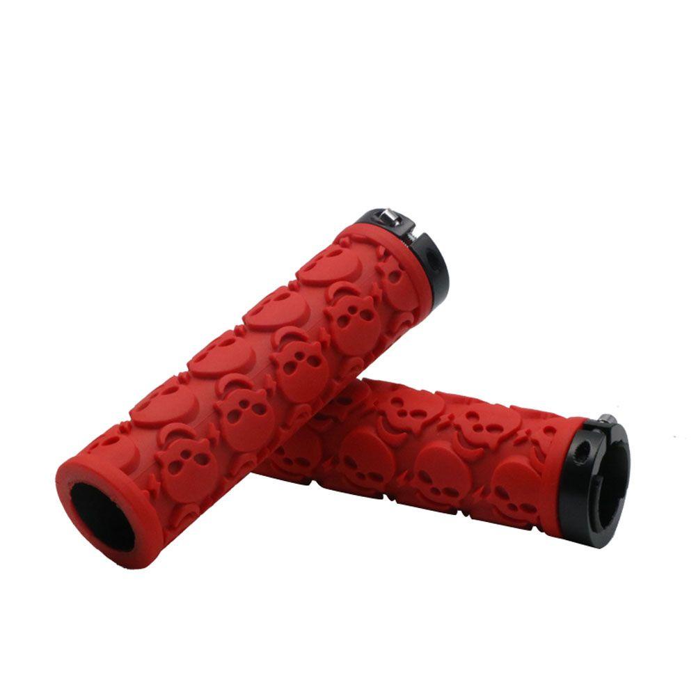 Lanfy Sepeda Grips Non skid Skeleton Sepeda Gunung Aksesoris Sepeda Bersepeda Bagian MTB Penyerapan Shock Anti-Selip Penutup Stang Sepeda