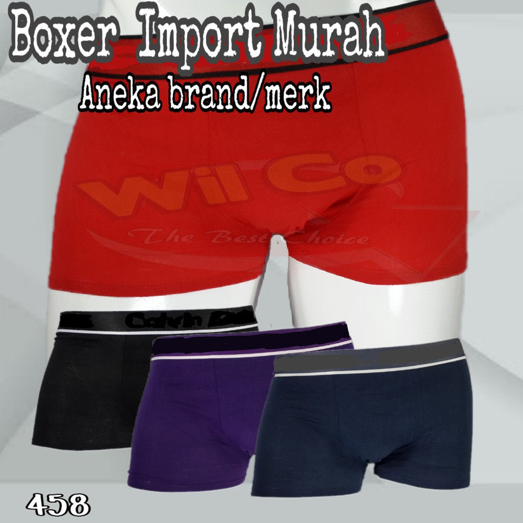 K458 - [Harga Per 1 Potong] CELANA DALAM [BOXER] PRIA ALL SIZE MULTYCOLLOR