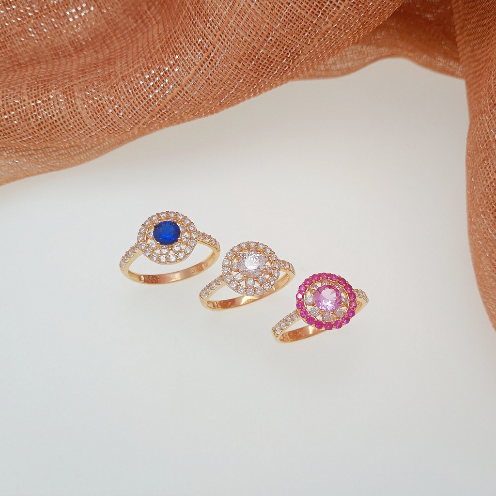 CINCIN CEWEK EMAS ASLI KADAR 375 CINCIN WANITA KASUAL & MEWAH CINCIN CEWEK SIMPLE (CT 29)