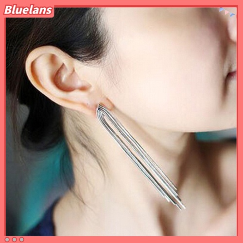 Bluelans Anting Tusuk Gantung Wanita Desain Rantai Ularrumbai Untuk Pesta Cocktailpernikahan
